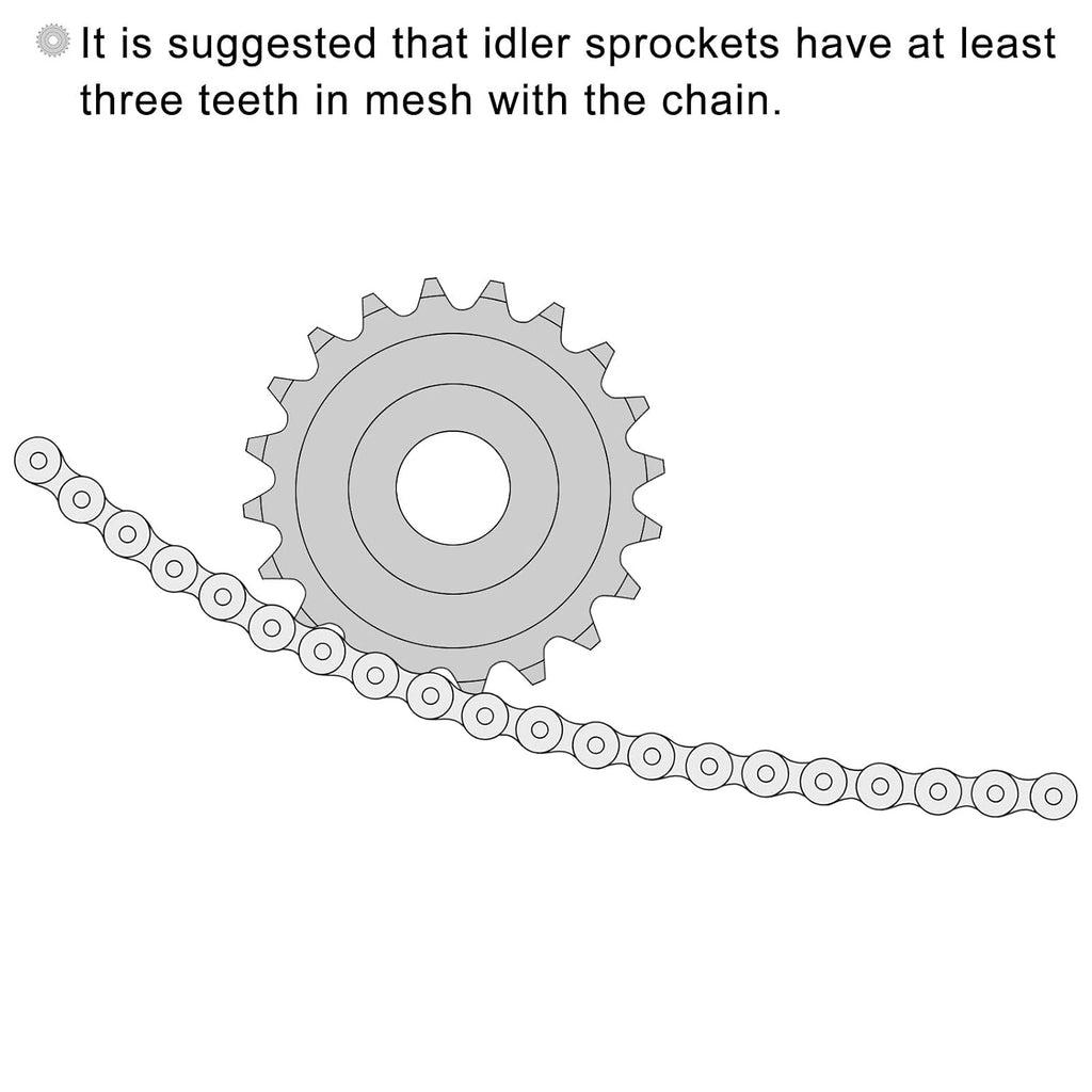 uxcell Chain Idler Sprocket 6mm Bore 1/2" Pitch 1/2" Tooth Tensioner