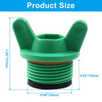 Rierdge 3/4" PT Male Thread PPR Pipe Fitting End Caps, 25mm, Green