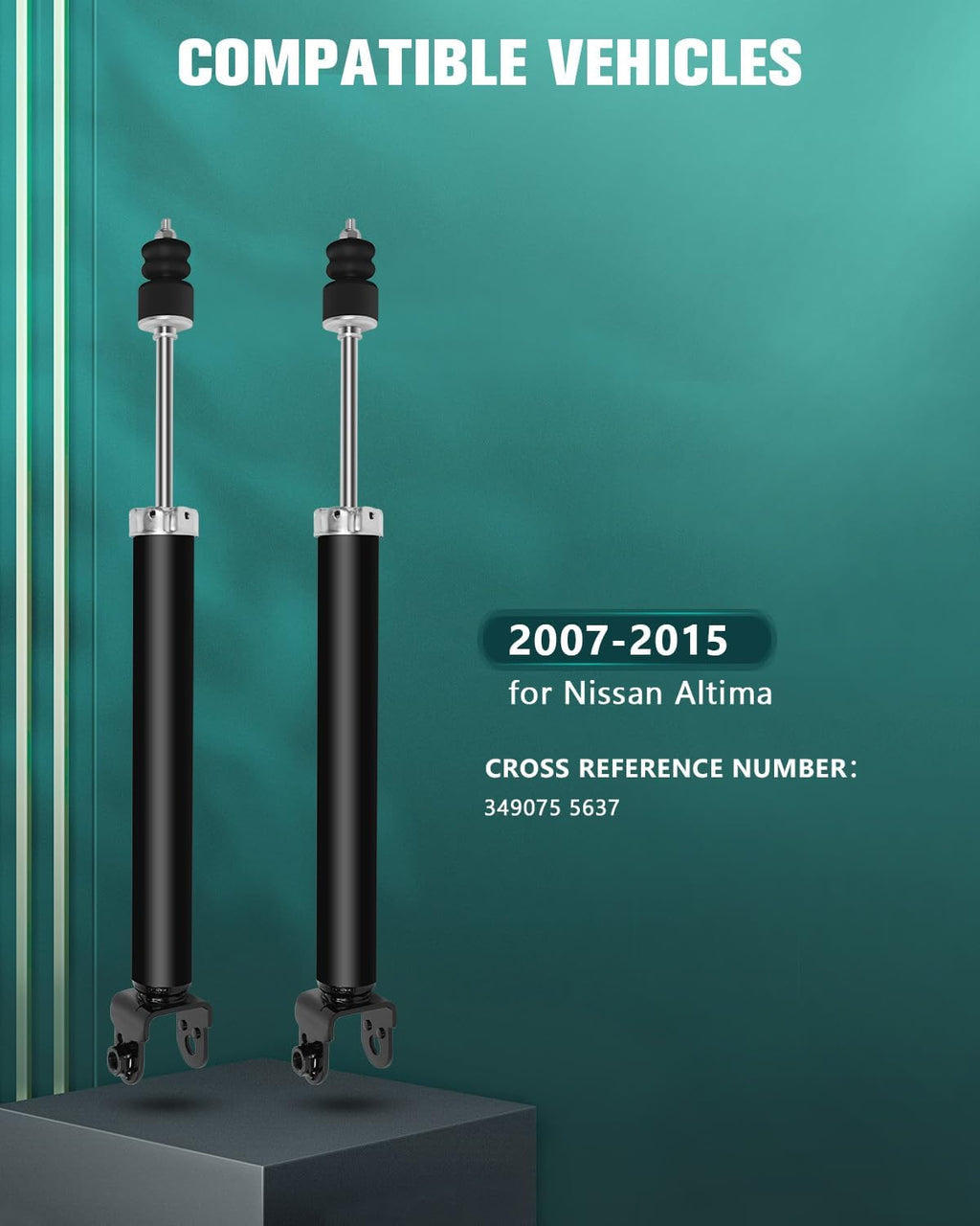 AUTOMUTO 2 Pcs Rear Struts Shock Absorbers Fit 2007-2015 for Nissan Altima