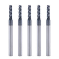 3/32" 4 Flute Carbide Ball Nose End Mill 1/8" Shank Diameter 5Pcs
