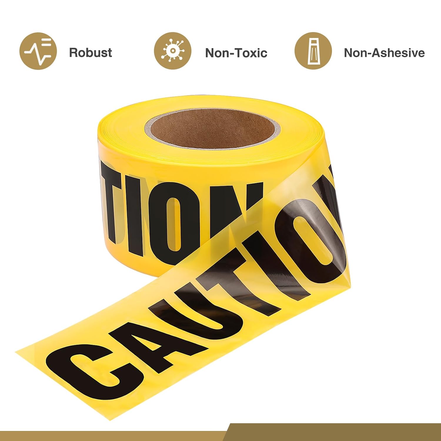 Caution Tape Roll, 3" x 1000ft, Do Not Enter Tape, 2 Pack | Durable PE Film, Fade & Tear Resistant, Easy Cut Design