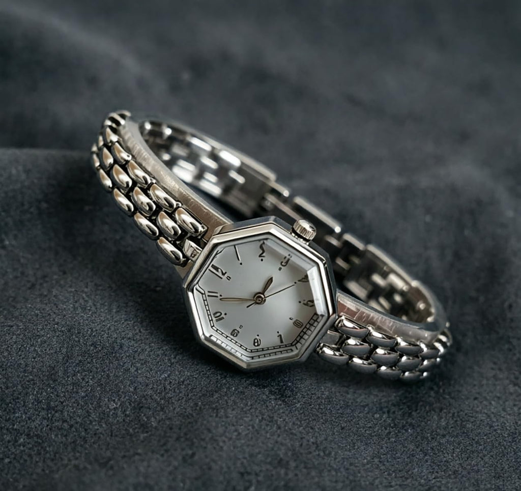 Women Octagonal Wrist Watch Stainless Steel Ladies Dress Quartz Watch | Vintage Gold /Silver Watches for Women Dainty
