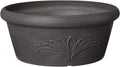 PSW Pot Collection TA30DC 12-inch Plastic/Stone/Wood Composite Bulb Pan Planter – No Drainage Hole (Drillable)