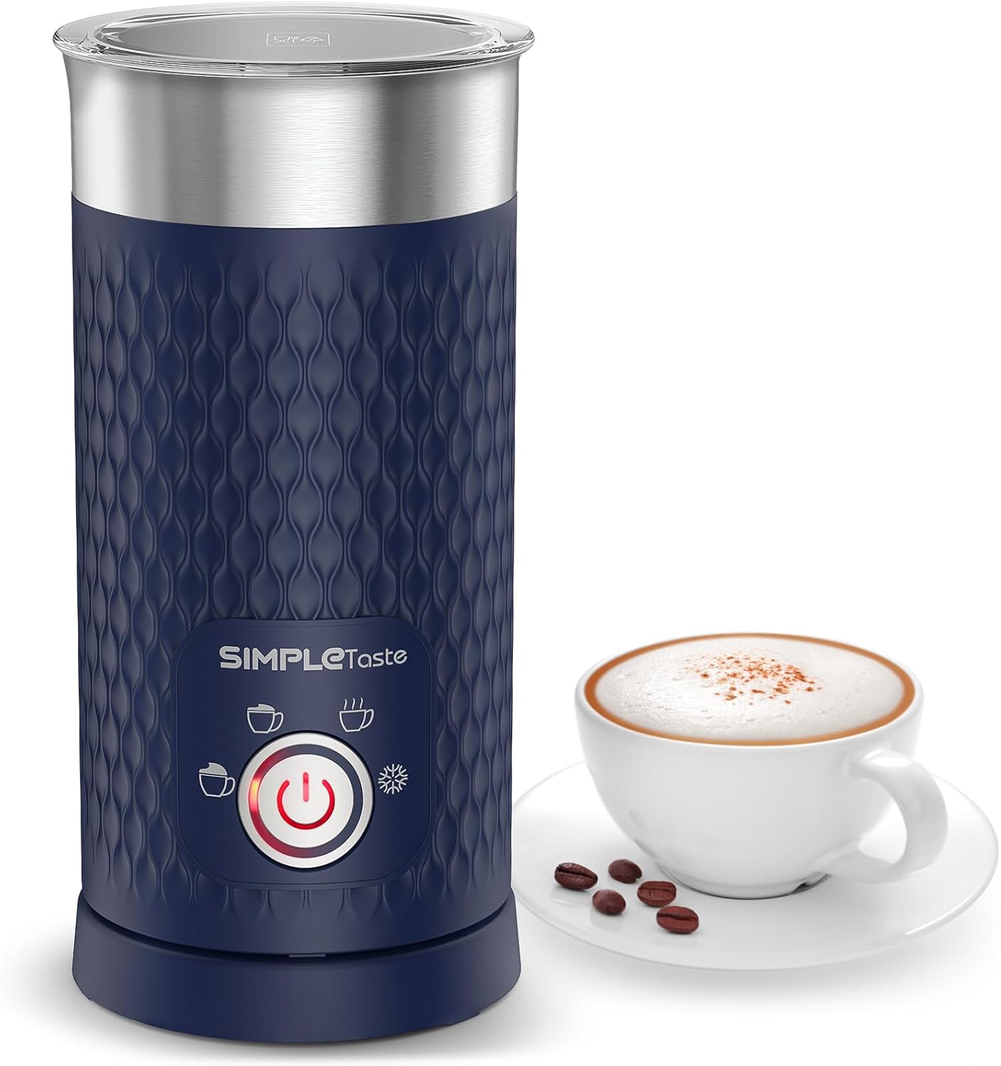 Milk Frother, 4-in-1 Electric Milk Steamer, Automatic Warm and Cold Foam Maker and Milk Warmer for Latte