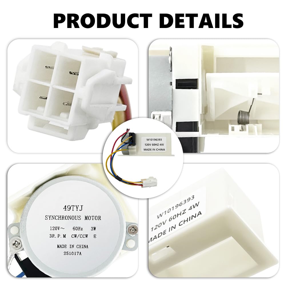 WPW10196393 Refrigerator Air Damper Control Assembly