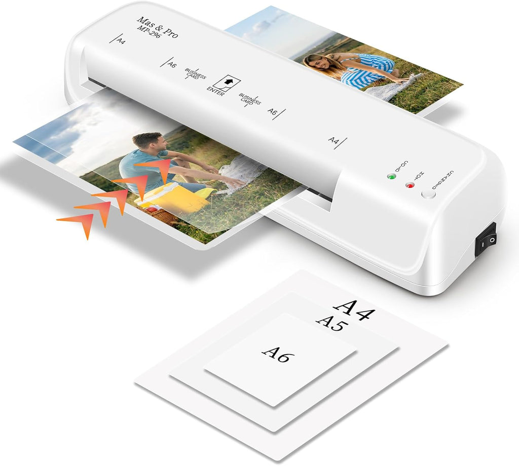 9 Inch Laminator Machine with 40 Laminating Sheets | Dual Rollers for a professional finish, For Home/School/Office
