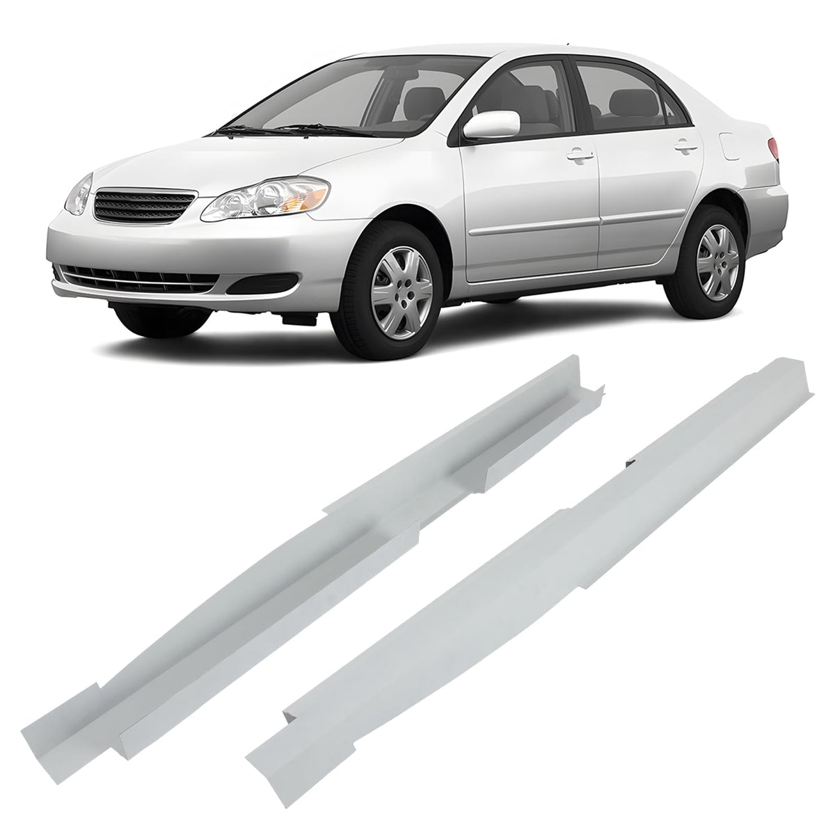 ECCPP Outer Rocker Panels Compatible with Toyota Corolla 2003-2008