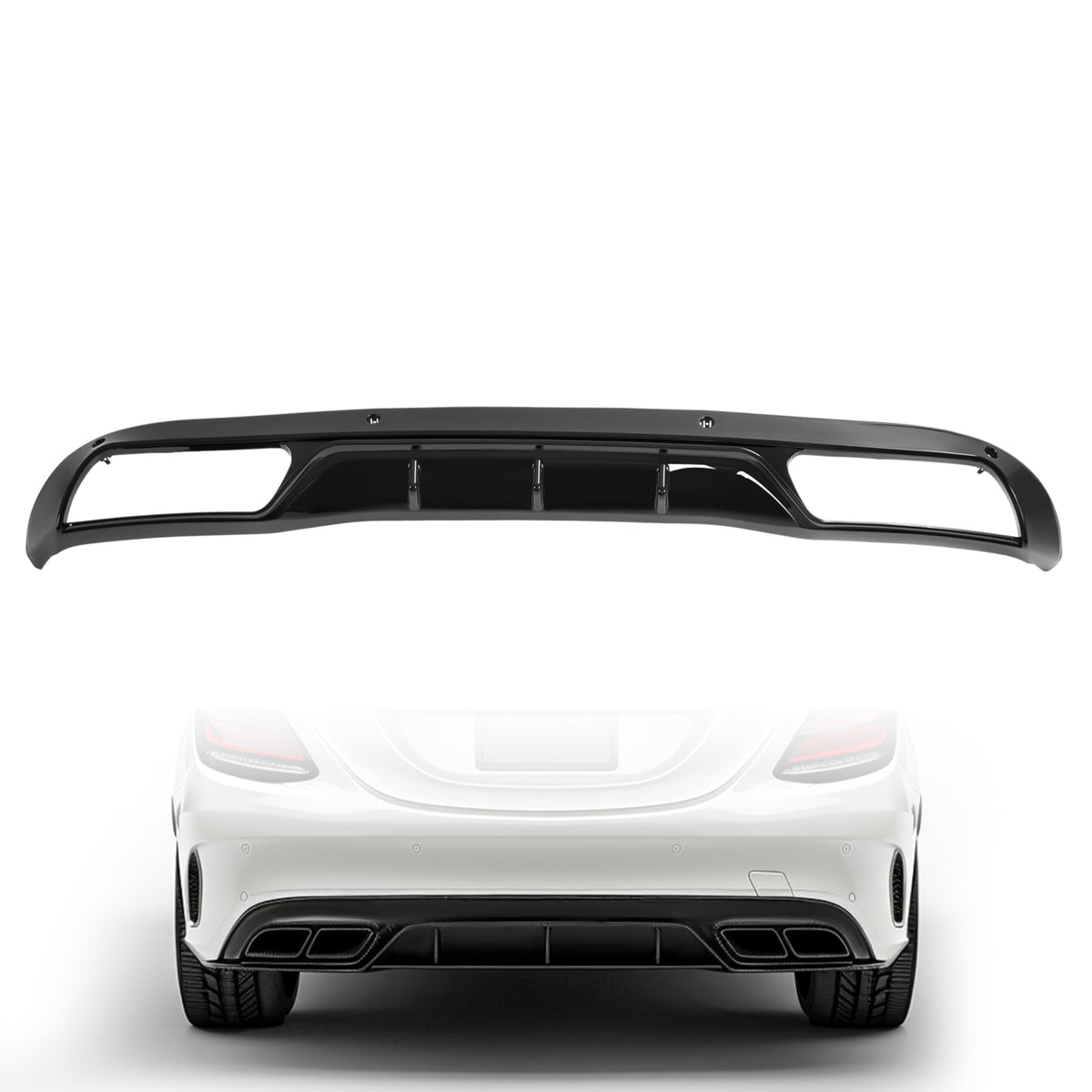 JMTAAT Bumper Diffuser Compatible with 2015-2019 Benz C Class W205/C300