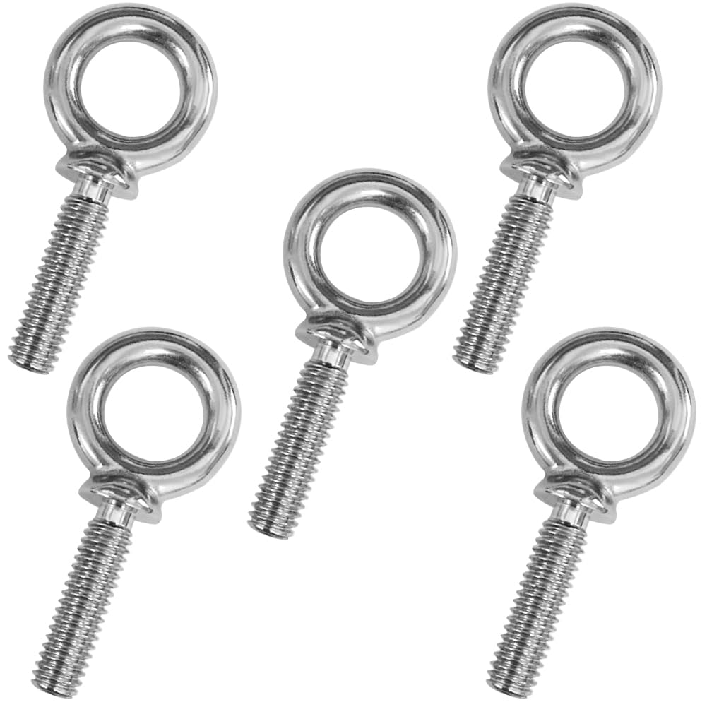 1/2"-13 x 1-1/2" UNC Lifting Shoulder Eye Bolts (5 Pack)