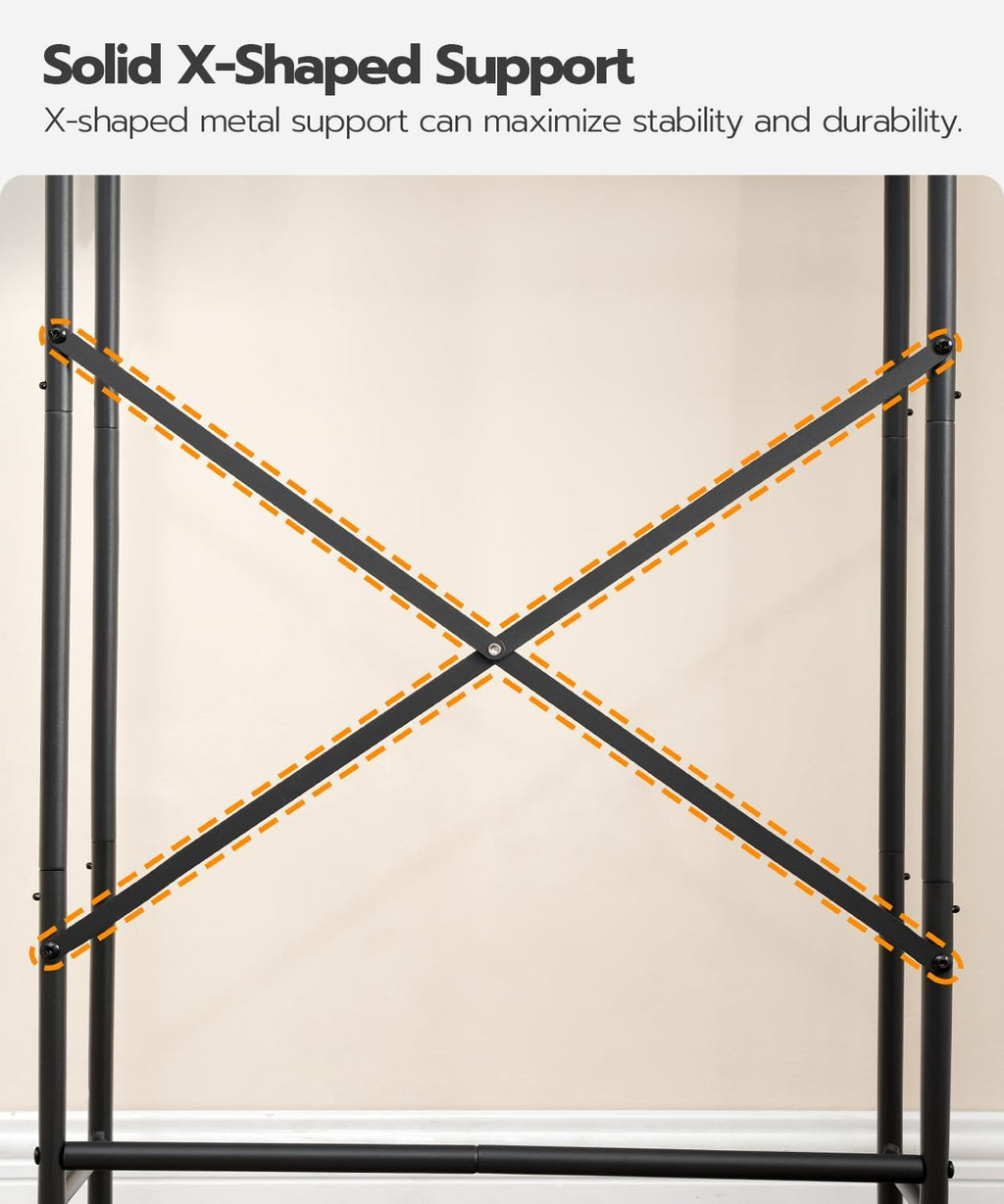 Over the Toilet Storage, 3-Tier Over Toilet Bathroom Organizer, Freestanding Above Toilet Shelf with Adjustable Feet