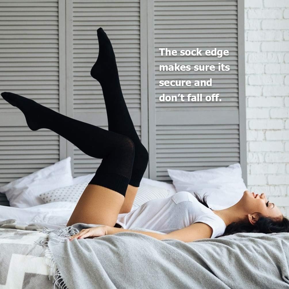Extra Long High Thigh Socks Striped Over Knee Thin Tights Long Stocking