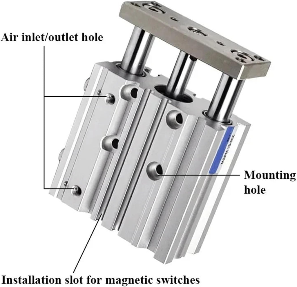 Pneumatic Compact Guide Cylinder MGPM12 MGPM16 MGPM20 MGPM25(50mm Stroke,MGPM20)