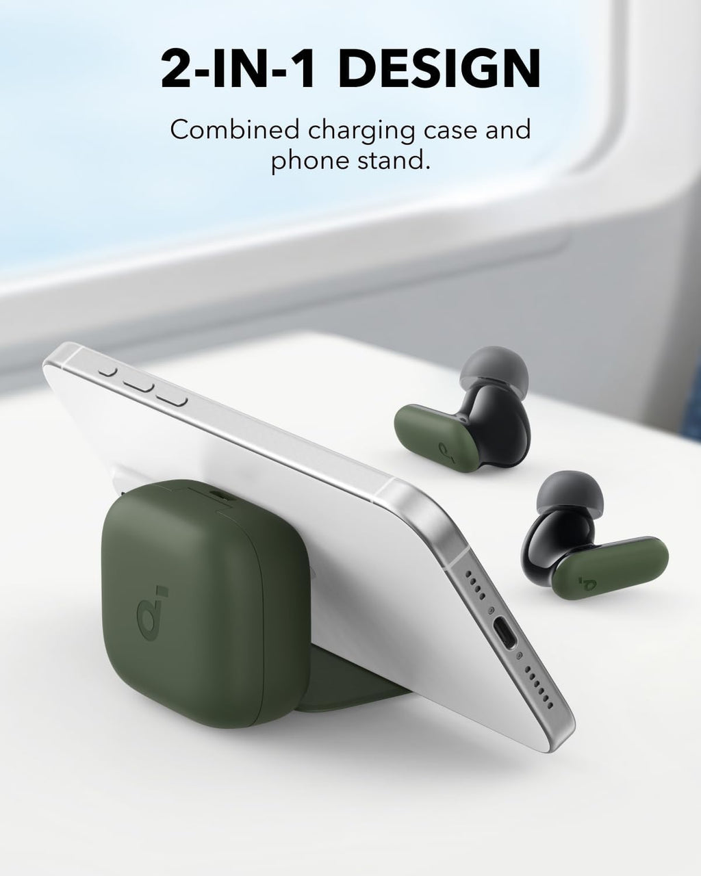 P30i by Anker Noise Cancelling Earbuds, Strong and Smart Noise Cancelling, Powerful Bass, 45H Playtime, 2-in-1 Case