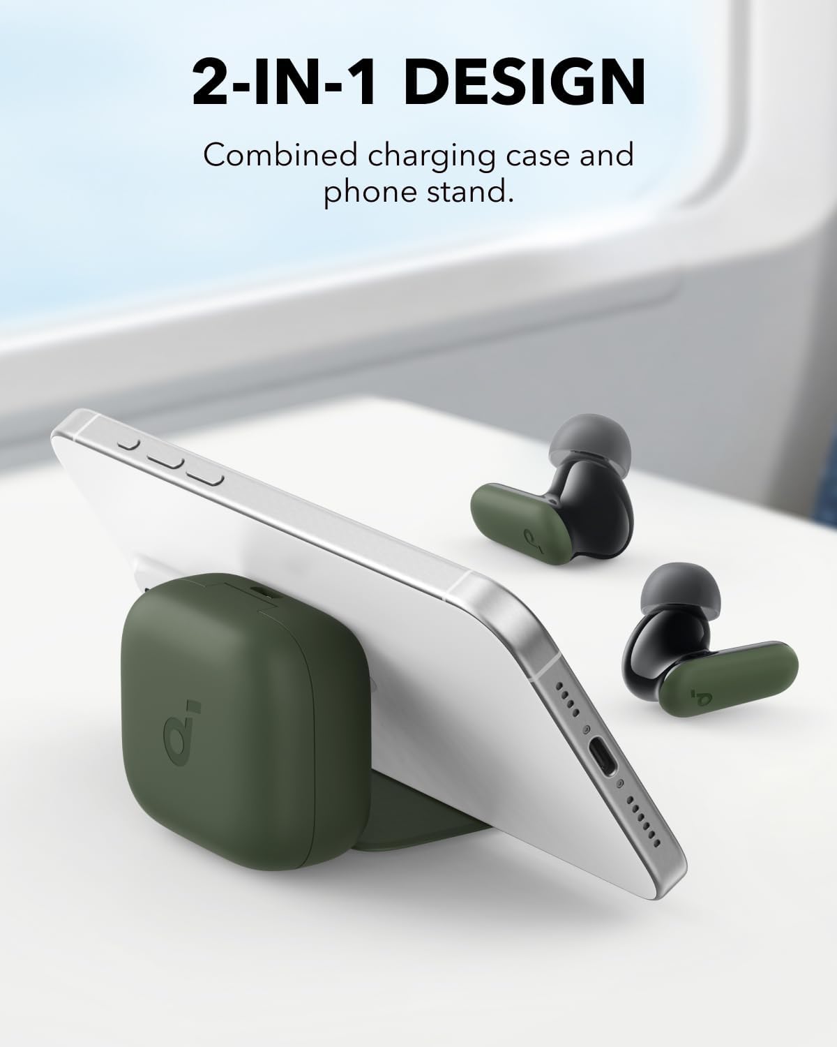 P30i by Anker Noise Cancelling Earbuds, Strong and Smart Noise Cancelling, Powerful Bass, 45H Playtime, 2-in-1 Case