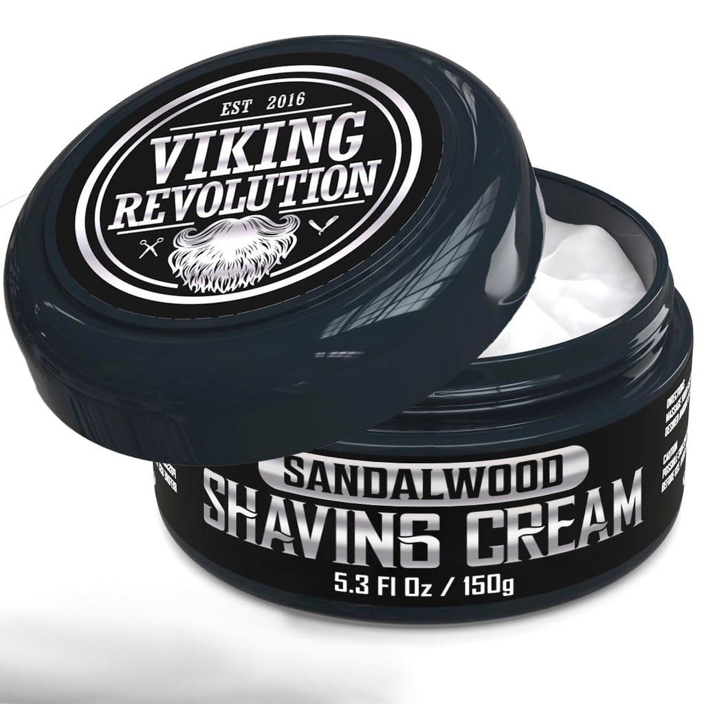 Shaving Cream for Men - Sandalwood - 5.3 oz | Soft, Smooth & Silky Shaving Soap - Rich Lather for Smoothest Shave