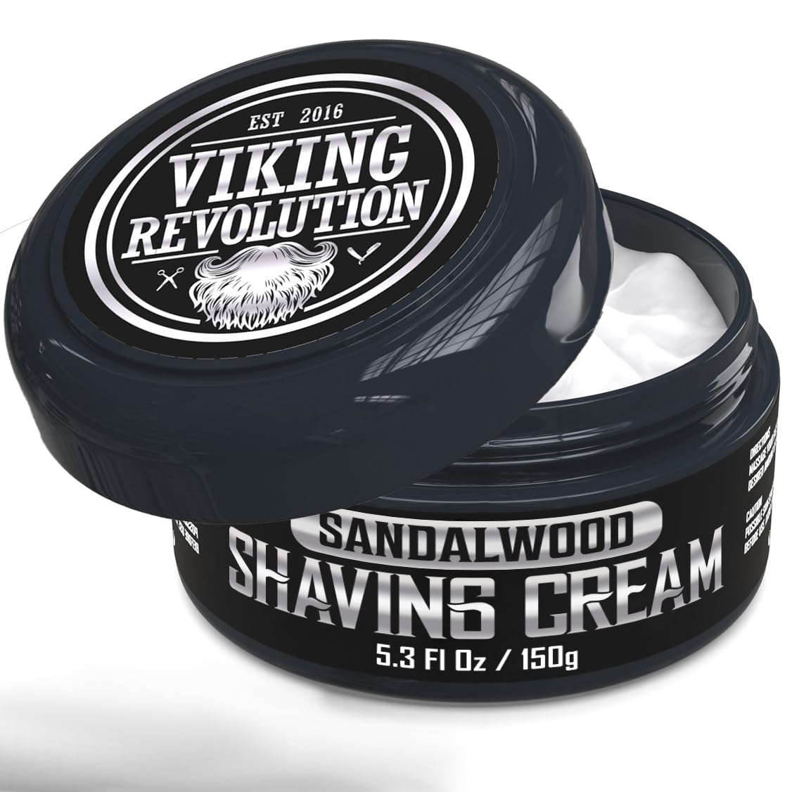 Shaving Cream for Men - Sandalwood - 5.3 oz | Soft, Smooth & Silky Shaving Soap - Rich Lather for Smoothest Shave