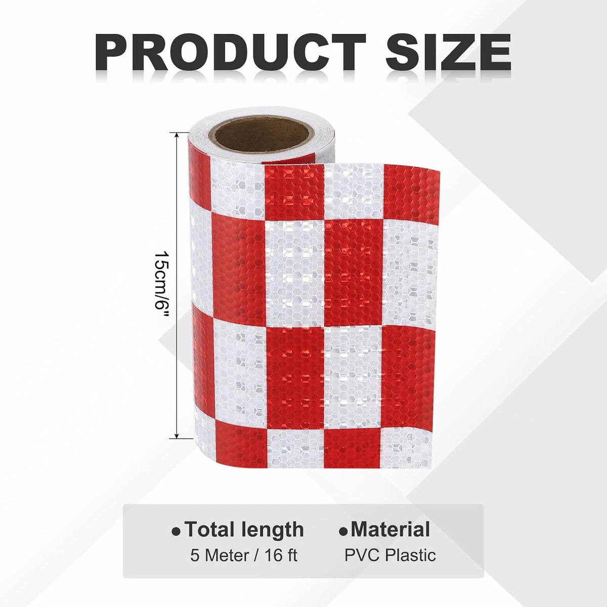 Reflective Tape 6" x 16 ft Self-Adhesive Trailer Reflector Tape