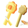 Cat Brushes for Indoor Cats,2 in 1 Self-Cleaning Slicker Brush with Open Knot for Long & Short Haried