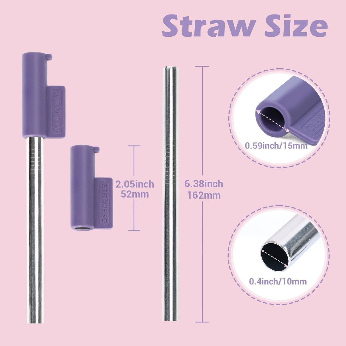 Straw Kit fit Brumate Era 30 oz (4 Replacement Straws & 2 Gaskets)