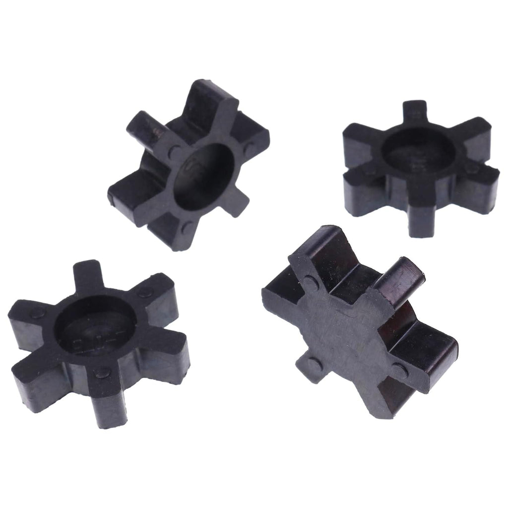 4X Black Flexible Solid Type NBR Rubber Spider Center Inserts Compatible with L075 Lovejoy Martin L Jaw Coupling