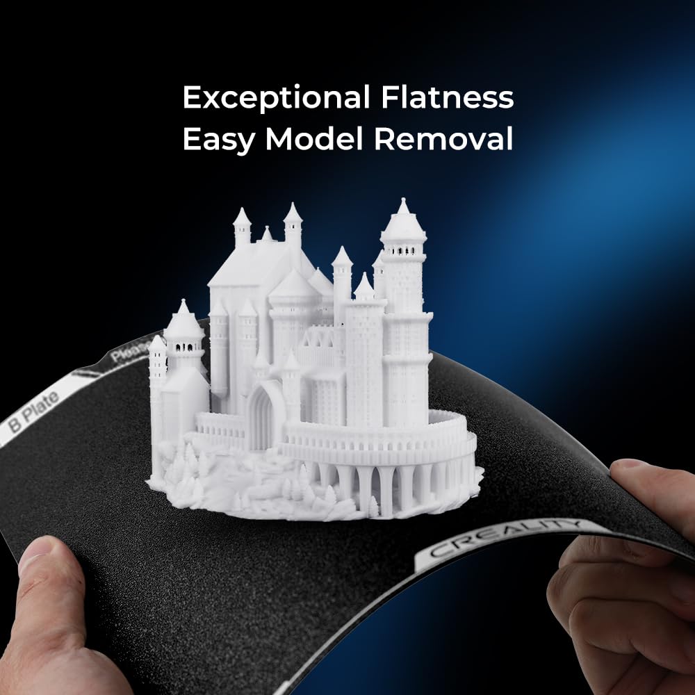 Official Creality K1 Texture PEI Build Plate Kit, Flexible Spring Steel Platform with Power Coating PEI Surface and