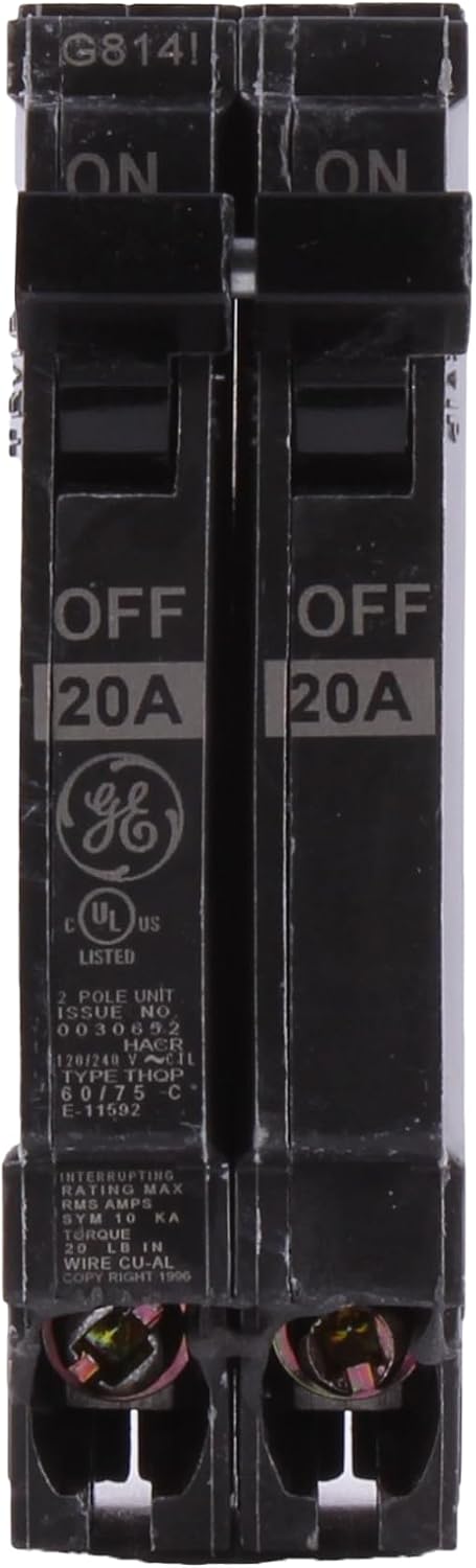 ABB Q-Line THQP220 • 20A Double-Pole • 1" Plug-On Breaker • UL Listed