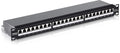 24-Port Cat6A Shielded Patch Panel, TC-P24C6AS | 1U 19" Metal Housing, 10G Ready,Cat5e,Cat6,Cat6A Compatible,Cable