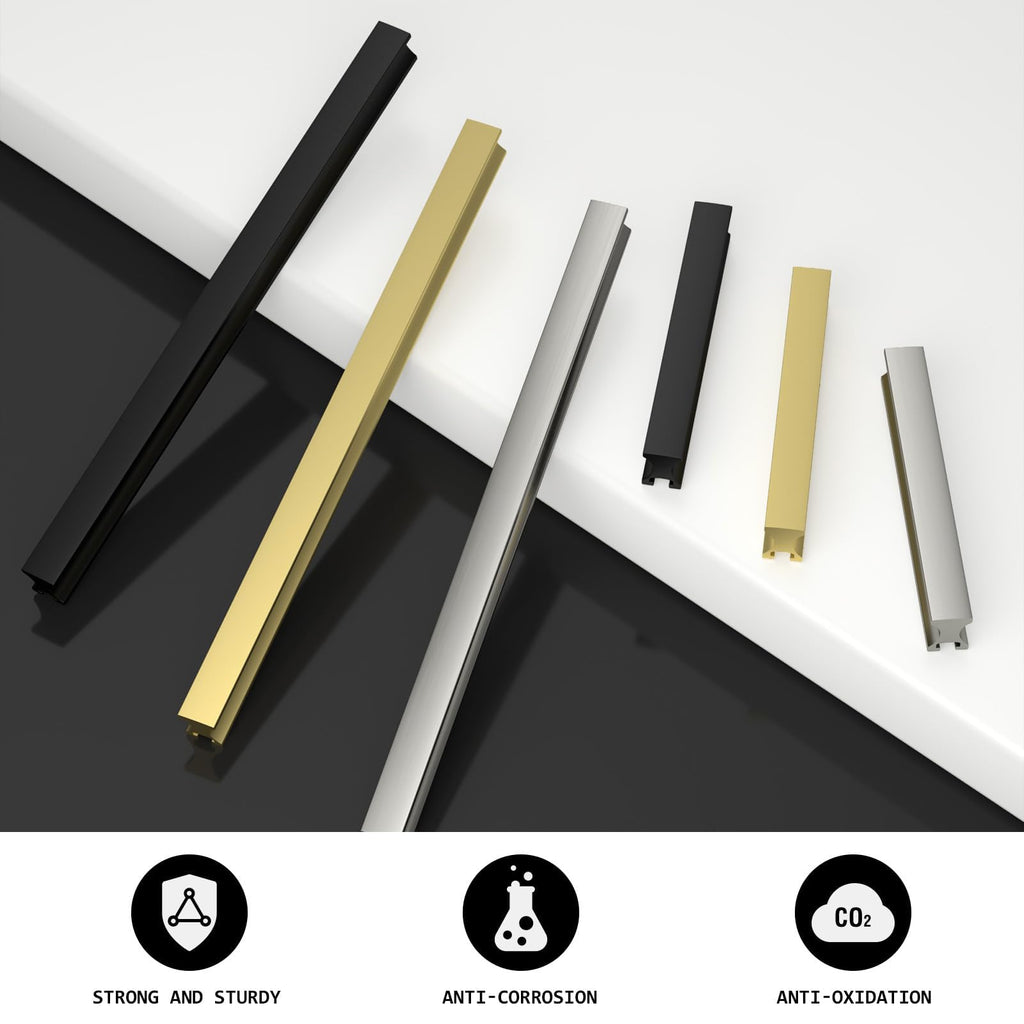 5 Pack Adjustable Brushed Nickel Cabinet Pulls 2" to 8.8" (51-224mm) Adjustable Hole Distance Drawer Pulls