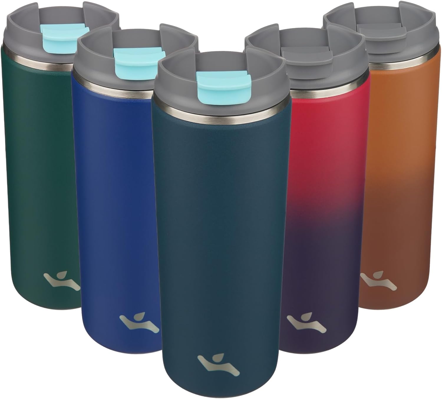 16oz Travel Coffee Mug with Lid, Insulated Stainless Tumbler | Navy Blue; BPA-free, leak-proof travel mug for hot