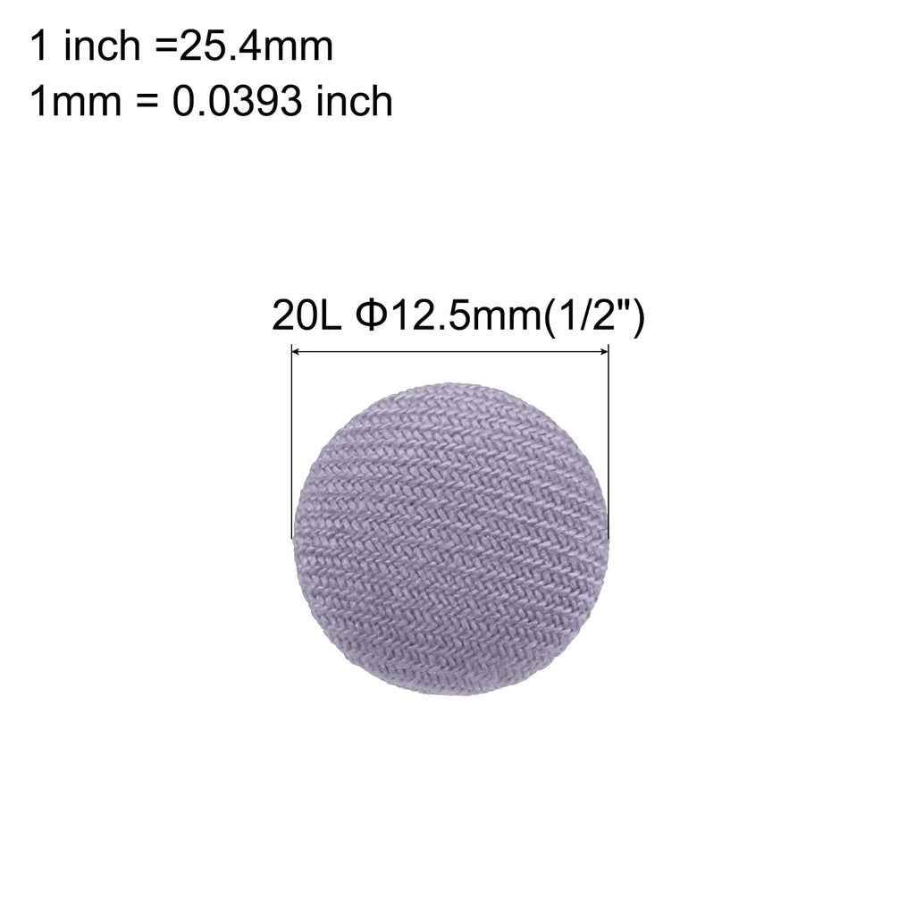 30pcs 20L 12.5mm 1/2" Fabric Cloth Covered Button,Purple