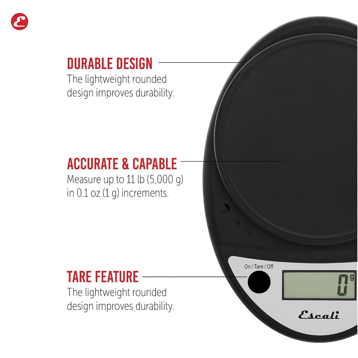 Primo Digital Food Scale Multi-Functional Kitchen Scale and Baking Scale for Precise Weight Measuring and Portion