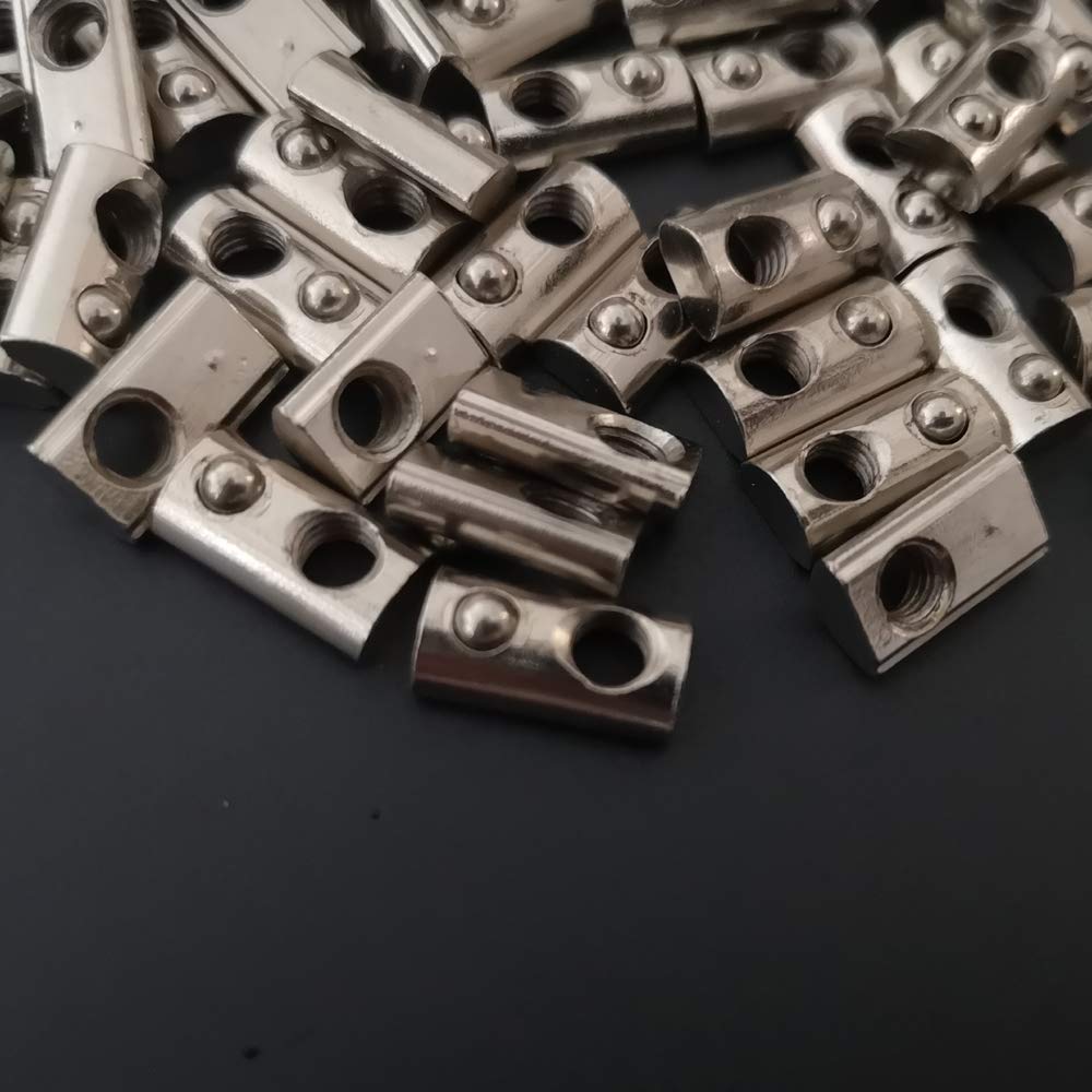 100-Pack 2020 2040 2060 Aluminum Profiles Roll in Spring Loaded T Nut M5