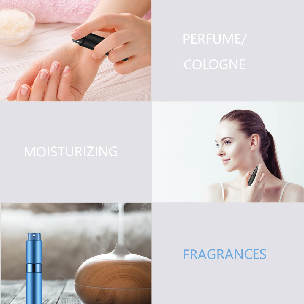 8ml Portable Perfume Atomizer(4 PCS), Refillable Empty Spray Bottle