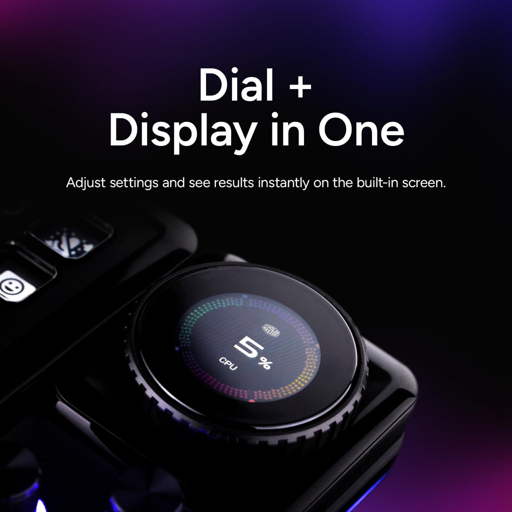 Cooler Master MasterHUB Encoder Dial, IPS Display Controller