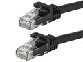 Cat6 Ethernet Patch Cable - Snagless RJ45, 24AWG Stranded Pure Bare Copper Wire, 550Mhz, UTP, 10 Feet, Black