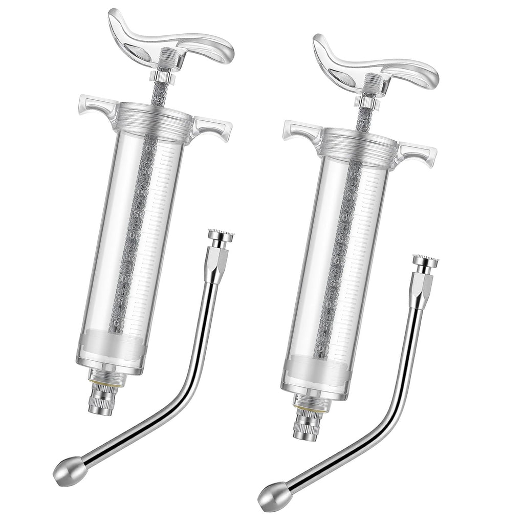 50ml 2 Pcs Drench Gun for Goats, Sheep & Cattle, Clear