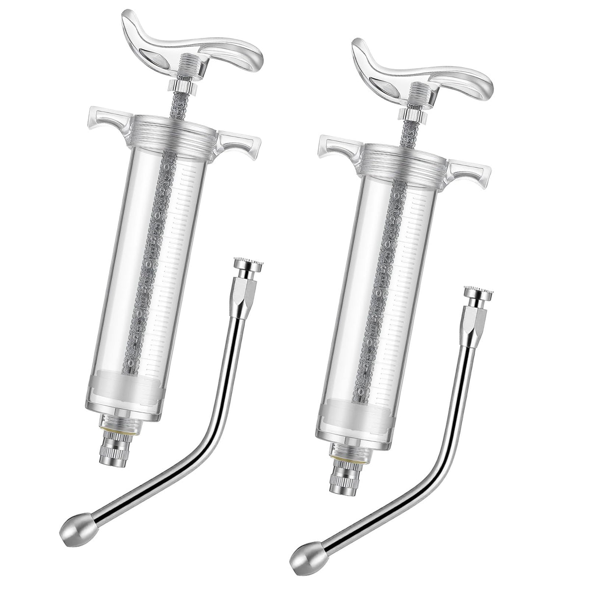 50ml 2 Pcs Drench Gun for Goats, Sheep & Cattle, Clear