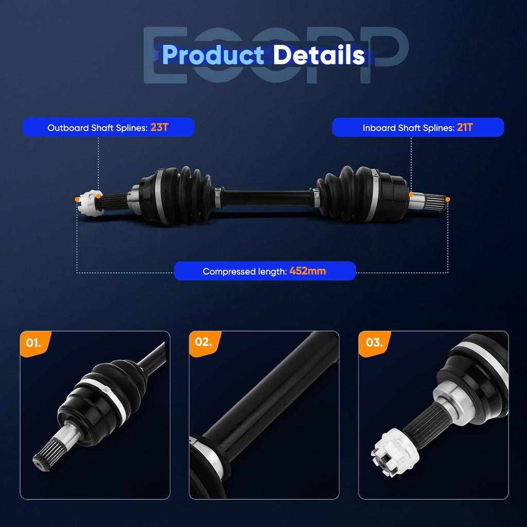 ECCPP Front Right CV Axle for Kawasaki Brute Force 650 2005-2013