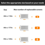 Window Screen and Screen Door Mesh Repair Kit, Black, 48in x 177in