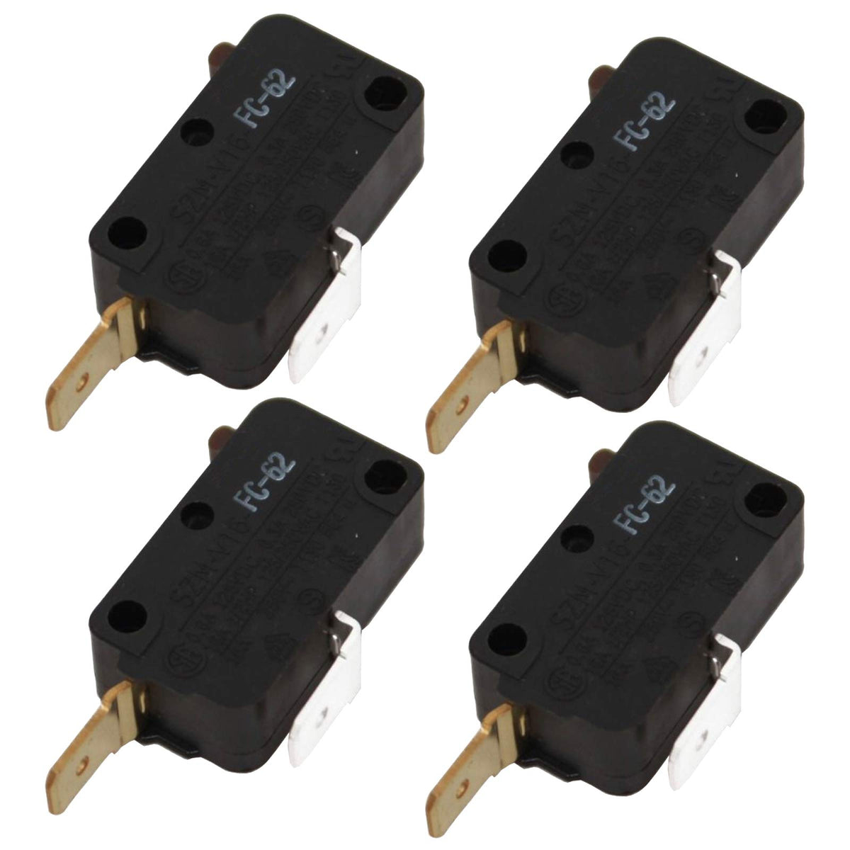 4X Black Microwave Door Switch for KitchenAid KMHS120ESS5