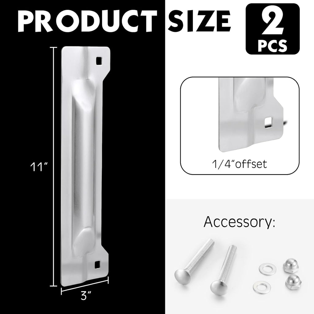 2 Pcs 3" x 11" Door Latch Guard Plate Cover Security Protector