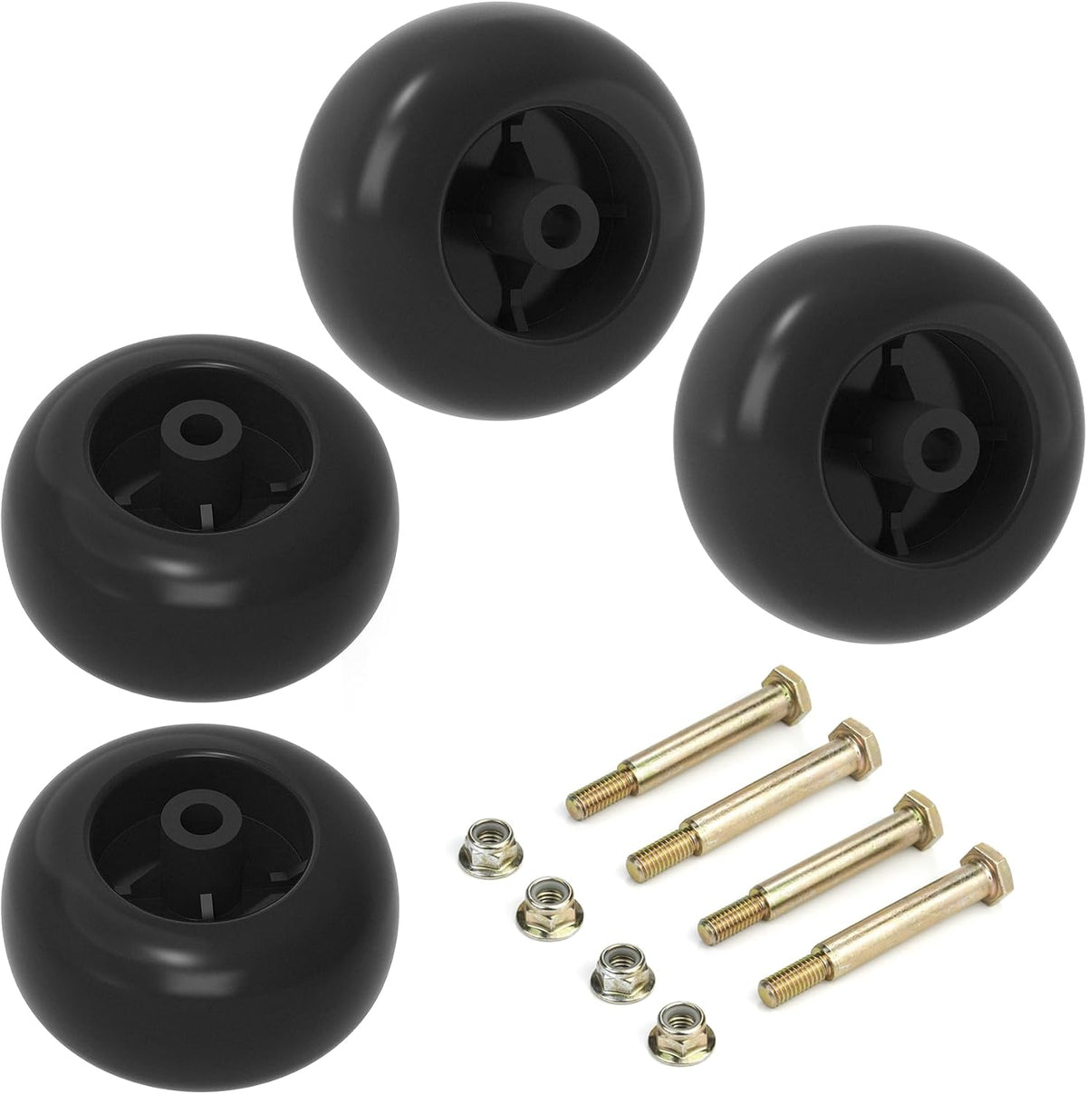 Mower Deck Wheels Fit for Craftsman Husq Cub JD Lawn Mower Tractor Replace for 753-04856A Deck Rollers Gauge Wheel for 54" 48" Deck 4 Set