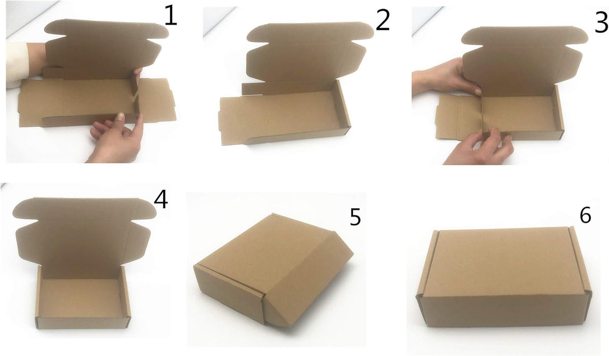 Black Shipping Boxes Mailers 8 x 5.55 x 1.57 Inch Cardboard Box 25 Pack