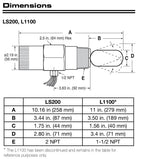 Murphy by Enovation Controls LS200-D Float Activated Liquid Level Switch (15700775)