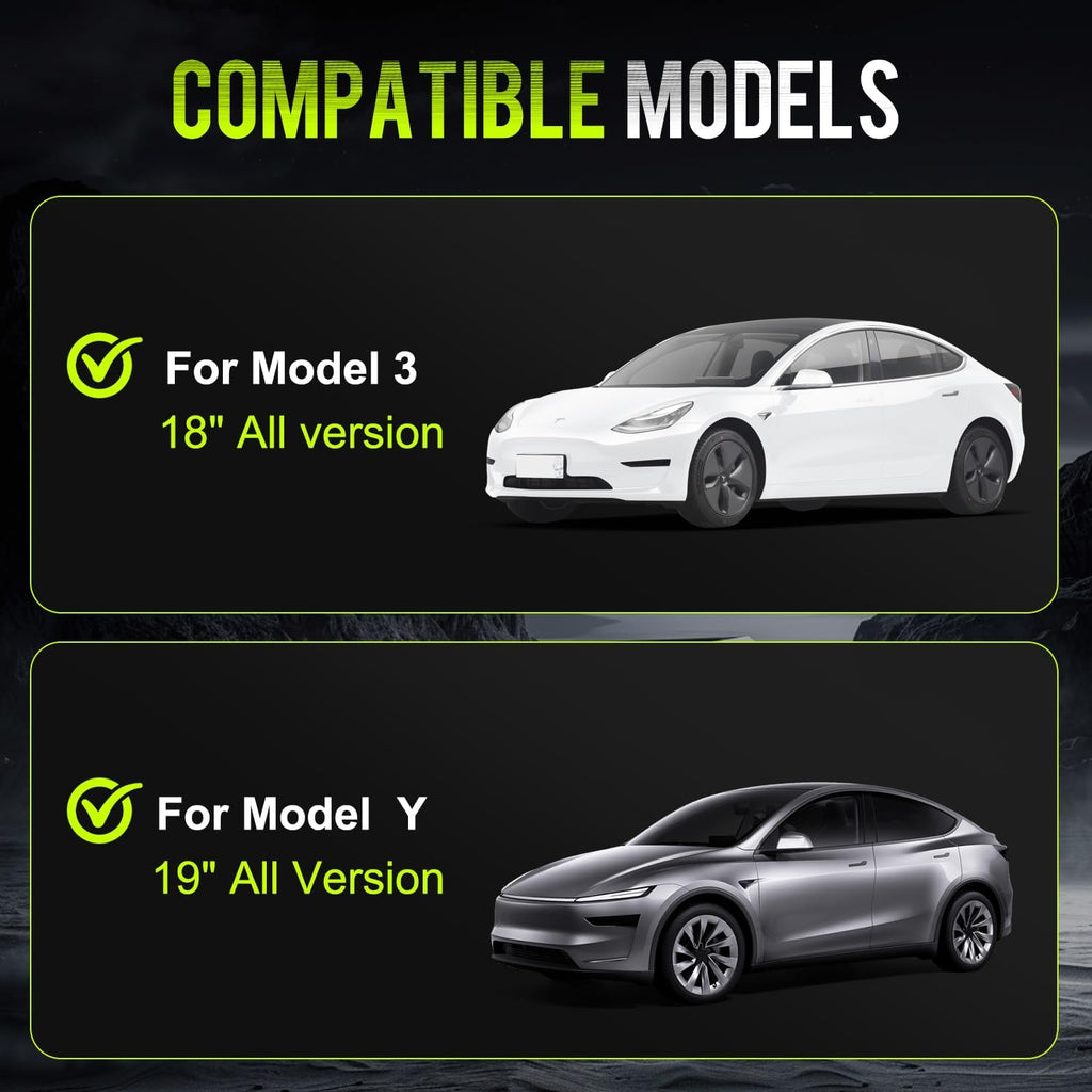 for Tesla Model 3 Y S X Wheel Cap Kit 4 Hub Center Cap + 20 Lug Nut Cover (White)