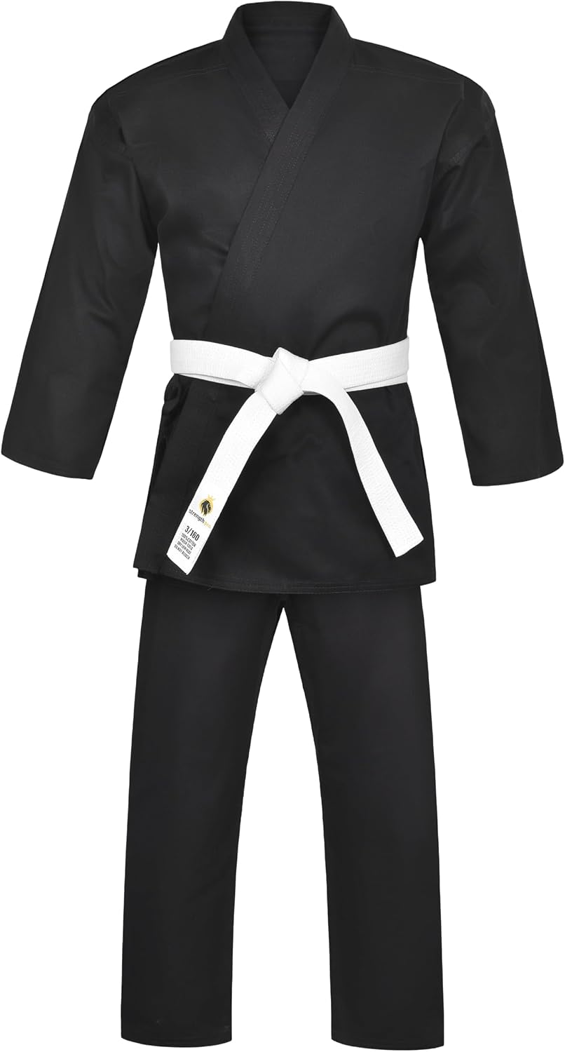 Karate Uniform for Kids and Adult, Lightweight Karate Gi Student Uniform for Martial Arts Training - White