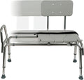 Tub Transfer Bench and Shower Chair with Non Slip Aluminum Body, FSA Eligible, Adjustable Seat Height and Cut Out