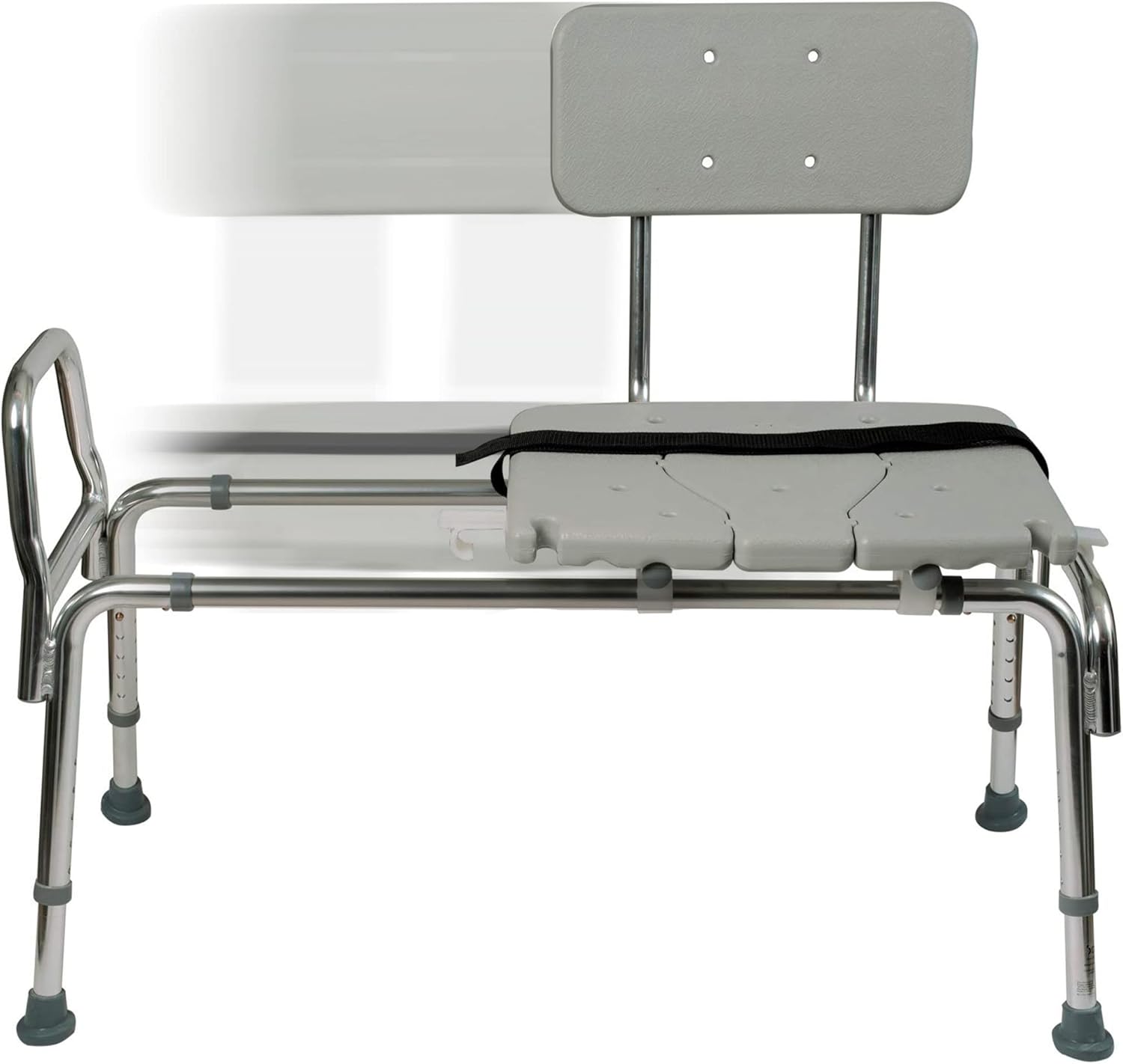 Tub Transfer Bench and Shower Chair with Non Slip Aluminum Body, FSA Eligible, Adjustable Seat Height and Cut Out