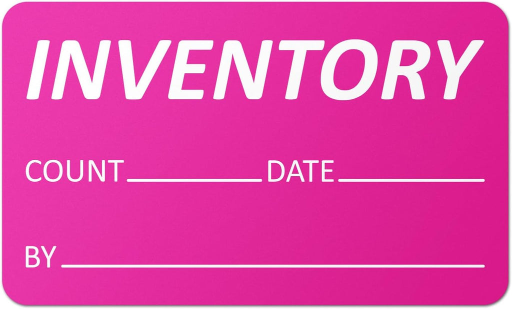 Inventory Labels, 2.5 x 1.5 inch, Bright Pink, 300 Labels