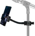 Mic Stand Phone Holder, Flexible Phone Holder for Microphone Stand, Adjustable iPhone Mic Stand Holders, Music Stands